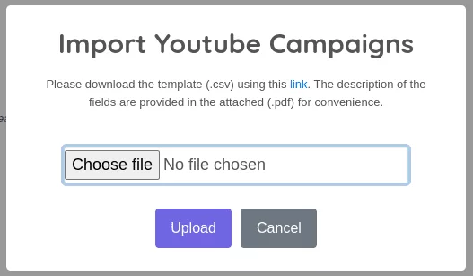 Youtube Import CSV